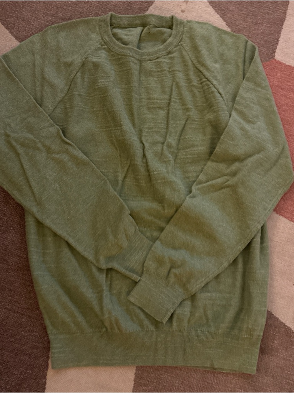 Men's Crewneck Sweater in Olive Green 100% cotton